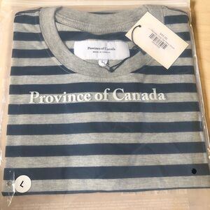 Province of Canada Monday Crop Top Navy Stripe